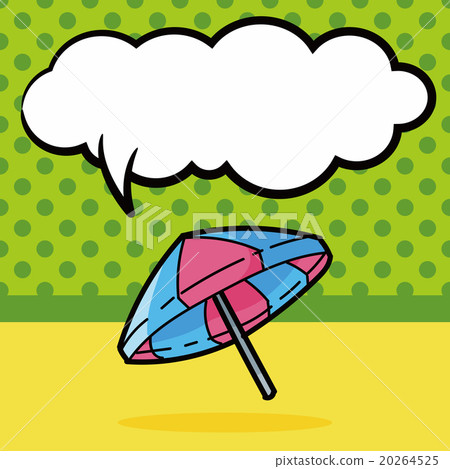 umbrella color doodle, speech bubble 20264525