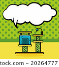cat tree doodle, speech bubble 20264777