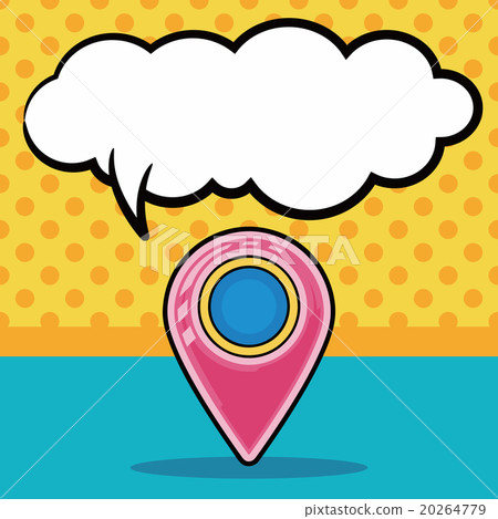GPS doodle, speech bubble GPS doodle, speech bubble 20264779