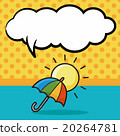 umbrella doodle, speech bubble 20264781