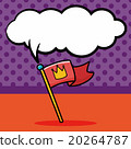 race flag doodle, speech bubble 20264787