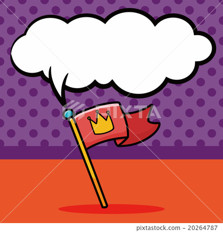 race flag doodle, speech bubble 20264787