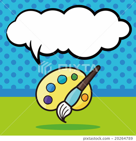 Palette color doodle, speech bubble Palette color doodle, speech bubble 20264789
