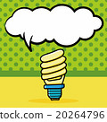 bulb doodle, speech bubble 20264796