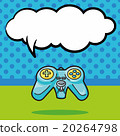 game controller doodle, speech bubble 20264798