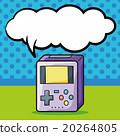 game controller doodle, speech bubble 20264805