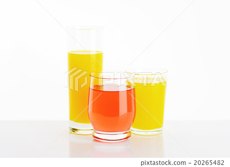 Glasses of fruit juice drinks 20265482