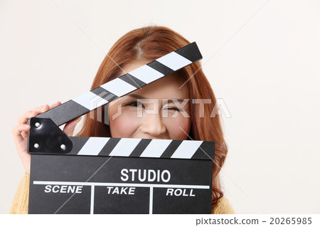 Girl with Movie Slate 20265985