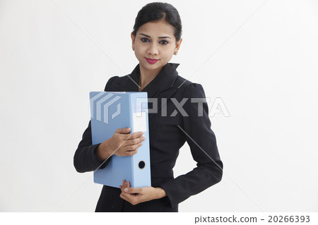 woman holding file 20266393