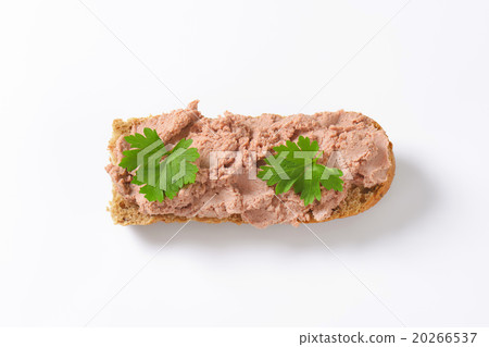 Fresh baguette with pate 20266537