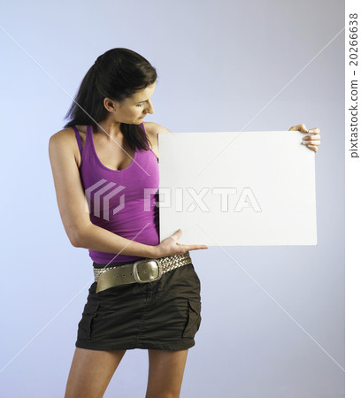 woman holding card 20266638