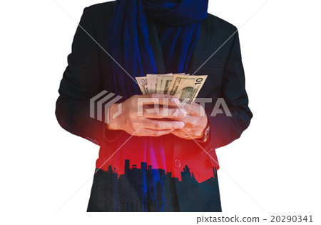 Businessman holding cash, abstract concept Businessman holding cash, abstract concept 20290341