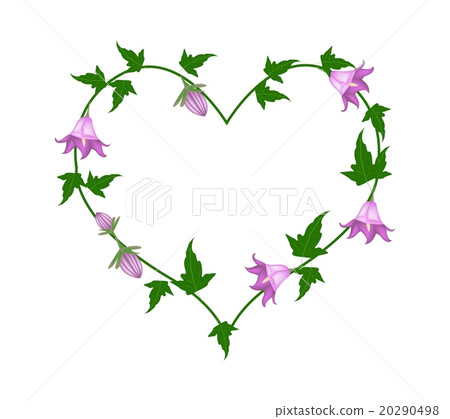 Campanula Rotundifolia Flowers in A Heart Shape Campanula Rotundifolia Flowers in A Heart Shape 20290498