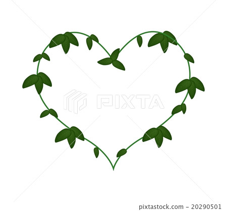 Green Vine Leaves in A Heart Shape Wreath 20290501