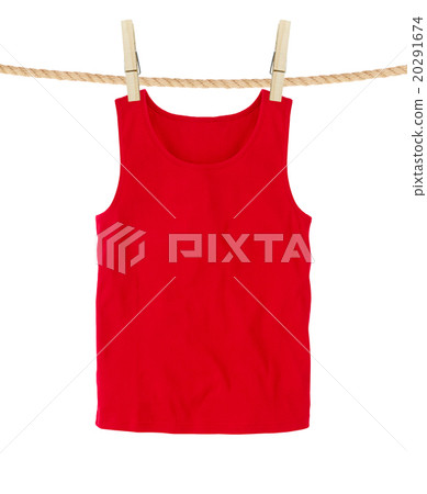 Red t-shirts isolated on white background 20291674