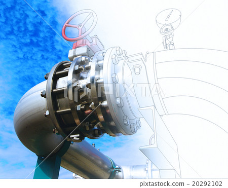 wireframe computer cad design of steel pipelines 20292102
