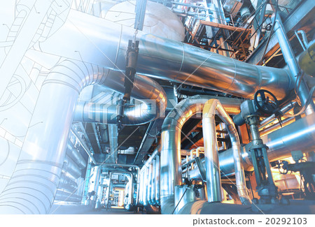 wireframe computer cad design of pipelines wireframe computer cad design of pipelines 20292103