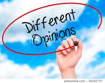 Man Hand writing Different Opinions with  marker  20292737