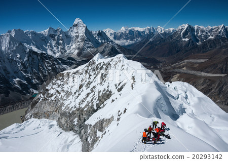 A view of Himalayas from the Island peak summit A view of Himalayas from the Island peak summit 20293142
