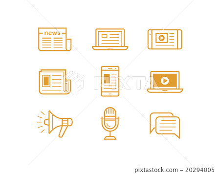 Media icons set 20294005