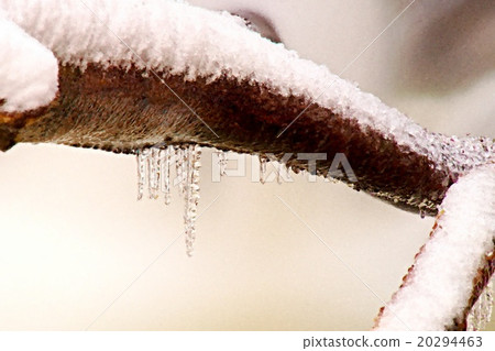 Watercolor paint effect.Freeze winter icicles  20294463