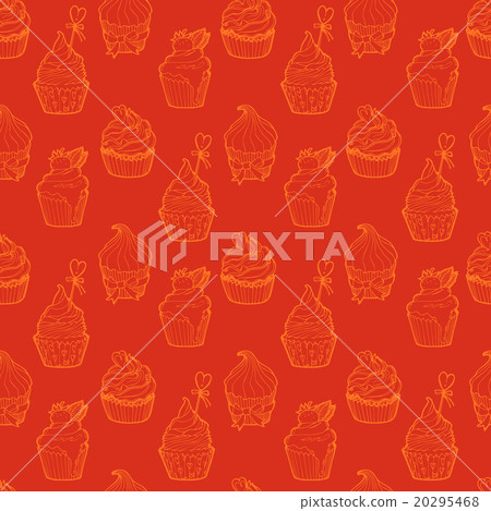 cupcake seamless pattern 20295468