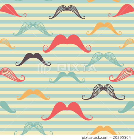 Mustache seamless pattern in vintage style Mustache seamless pattern in vintage style 20295504