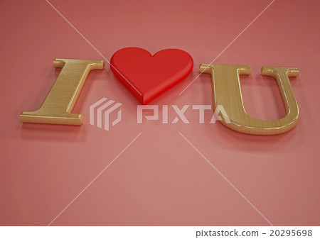 Dimensional inscription of I LOVE You  20295698
