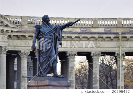 Cathedral of Our Lady of Kazan and monument of Kutuzov, Saint Petersburg, Russia 20296422
