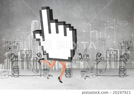 Composite image of cursor with legs 20297921