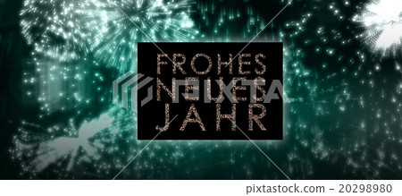 Composite image of glittering frohes neues jahr Composite image of glittering frohes neues jahr 20298980