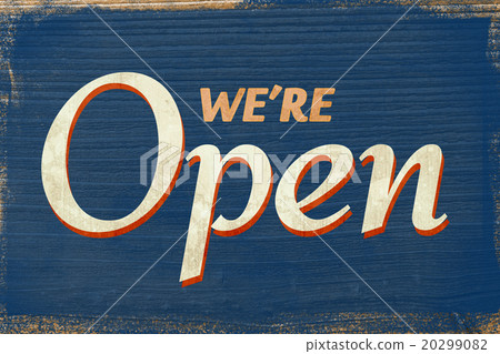 A Vintage coloured open sign - Stock Illustration [20299082] - PIXTA