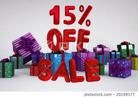 Composite image of balloons spelling sale Composite image of balloons spelling sale 20299377
