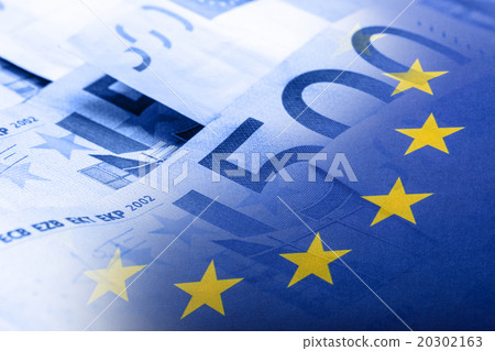 Euro flag. Euro money. Euro currency.  20302163