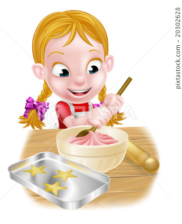Cartoon Baking Girl 20302628