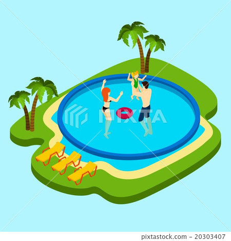 Swimming Pool Illustration  20303407