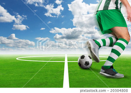 Football-player on the football ground - Stock Photo [20304808] - PIXTA