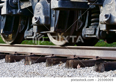 Beautiful closeup of the train wheels 20306069