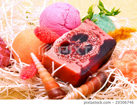 Handmade soap, bath bombs and seashells Handmade soap, bath bombs and seashells 20306746