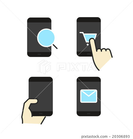 Different modern smartphone color flat icons Different modern smartphone color flat icons 20306893