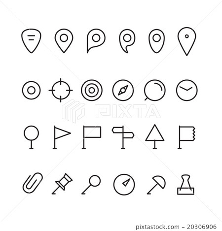 Navigation pins collection Navigation pins collection 20306906