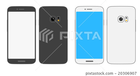 Abstract style modern smartphones. Vector mockup Abstract style modern smartphones. Vector mockup 20306907