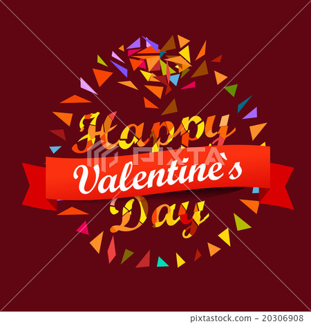 Happy Valentines Day. Vector greeting card Happy Valentines Day. Vector greeting card 20306908