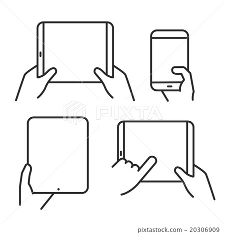 Different variations of holding a gadget Different variations of holding a gadget 20306909