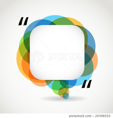 Abstract color speech cloud. Quote layout 20306910