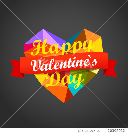 Happy Valentines Day. Vector greeting card 20306912