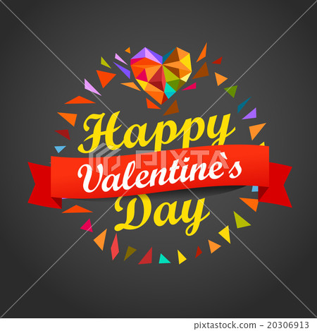 Happy Valentines Day. Vector greeting card Happy Valentines Day. Vector greeting card 20306913