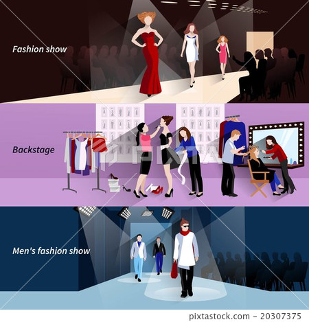 Fashion model catwalk banner set 20307375