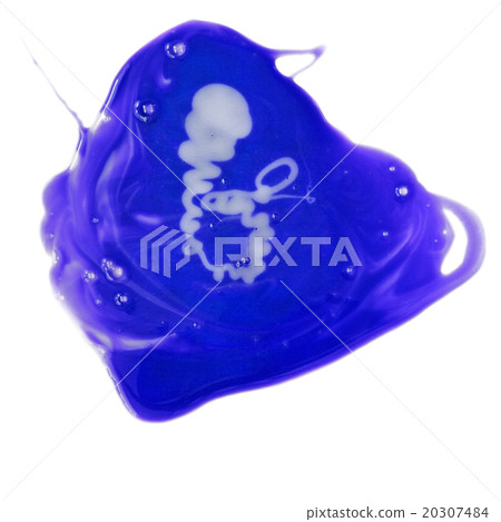 Abstract blue blot on white. Abstract blue blot on white. 20307484