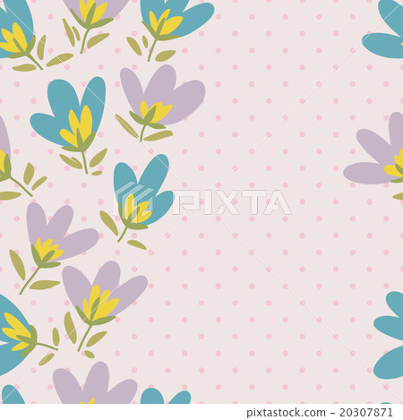 Flower pattern. Spring vector hand-drawn doodle 20307871